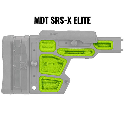 Les MDT Rubber Dampeners réduisent les vibrations de ton arme, améliorent la précision et facilitent le suivi de ta cible, sans outils ni vis.